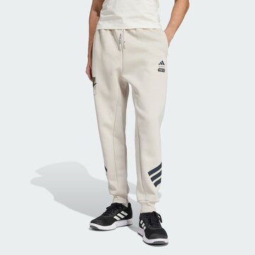 ADIDAS SPORTSWEAR Tapered Παντελόνι φόρμας 'x Star Wars The Mandalorian' σε μπεζ: μπροστά