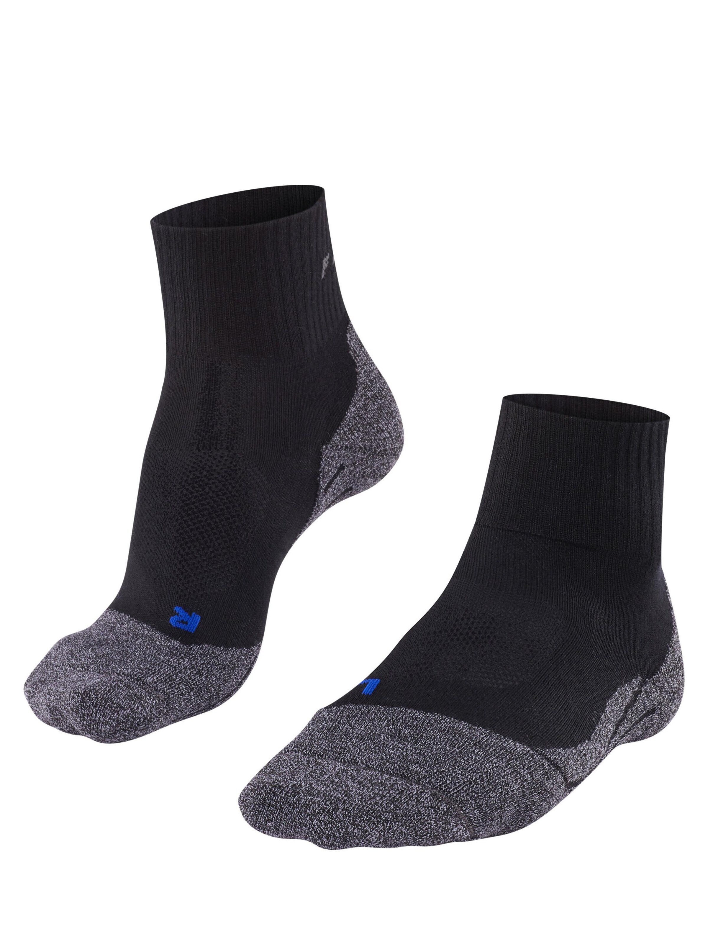 FALKE Athletic Socks 'TK2 Explore Cool Short' in Black: front