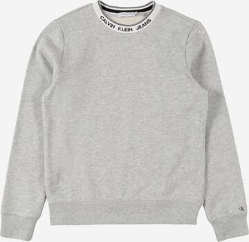 Calvin Klein Jeans Sweatshirt 'INTARSIA' in Grau: predná strana