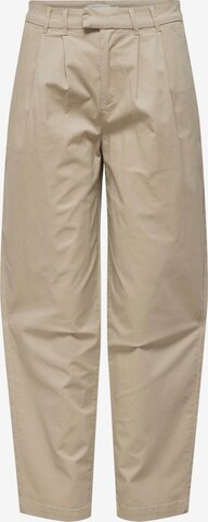 Loosefit Pantaloni 'Evelyn' di ONLY in beige: frontale