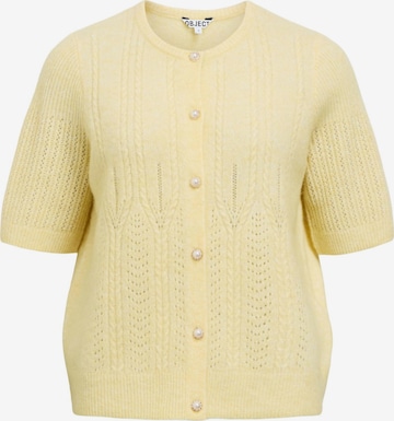 OBJECT Knit cardigan in Yellow: front
