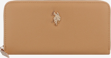 Porte-monnaies U.S. POLO ASSN. en marron : devant
