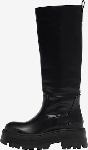 Bottes Pull&Bear en noir : devant