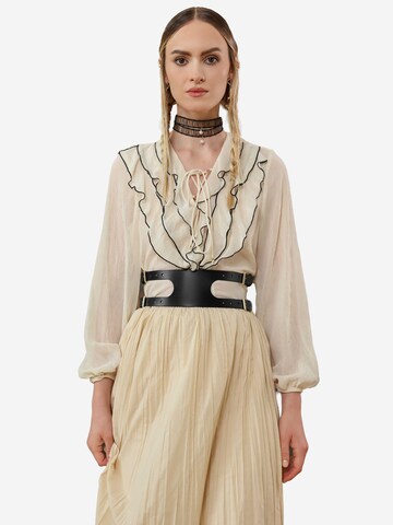 Haute Cuir Riem 'Orin' in Zwart: voorkant