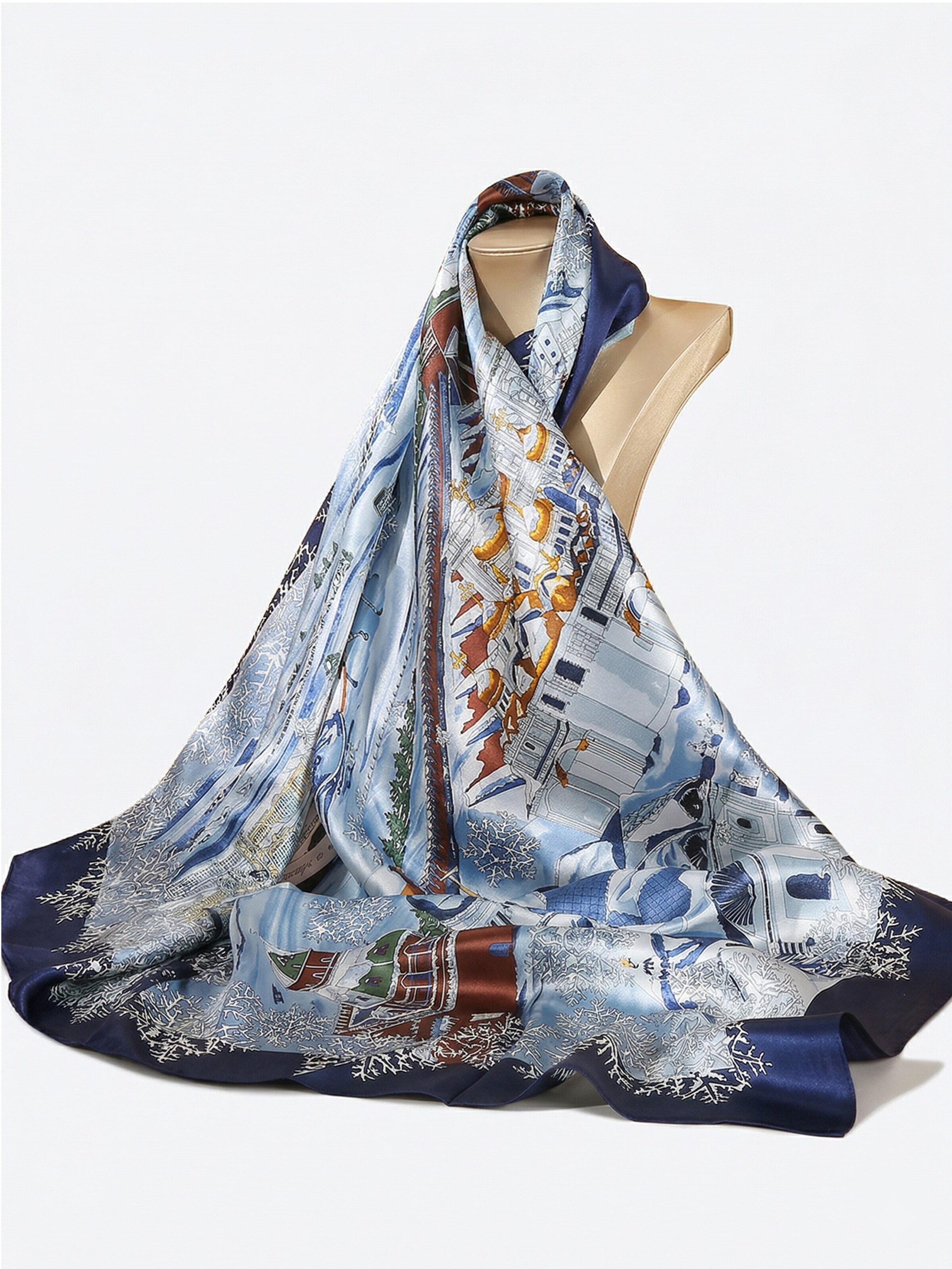 Vivi Idee Schal 'Winterstadt'‌ in Blau