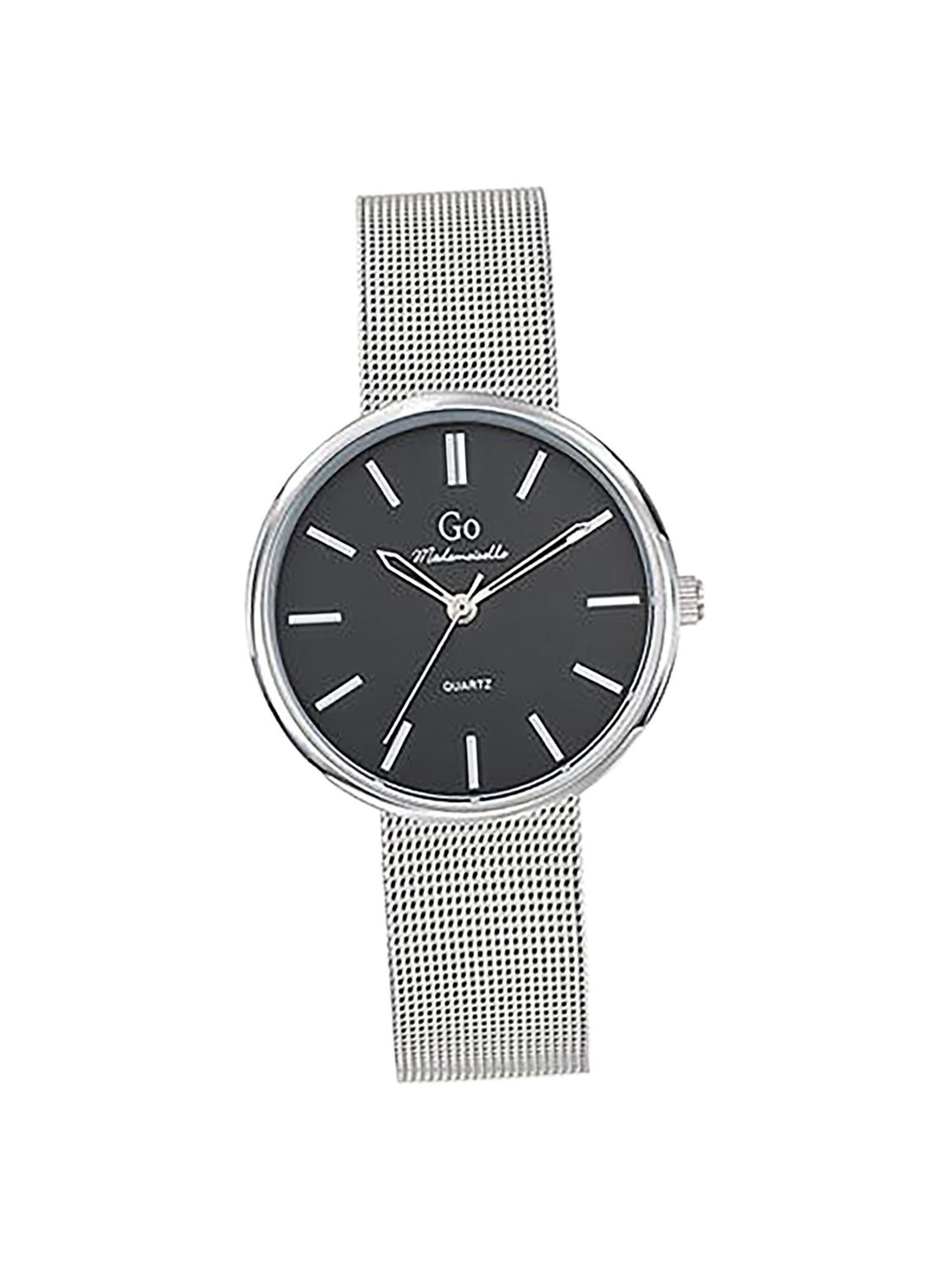 GO GirlOnly - Reloj analógico en plata: frente