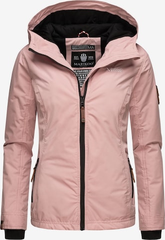 MARIKOO Between-Season Jacket 'Brombeere' in Pink: front
