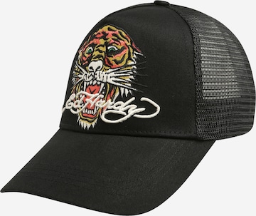 Ed Hardy Шапка с козирка 'ROAR' в черно: отпред