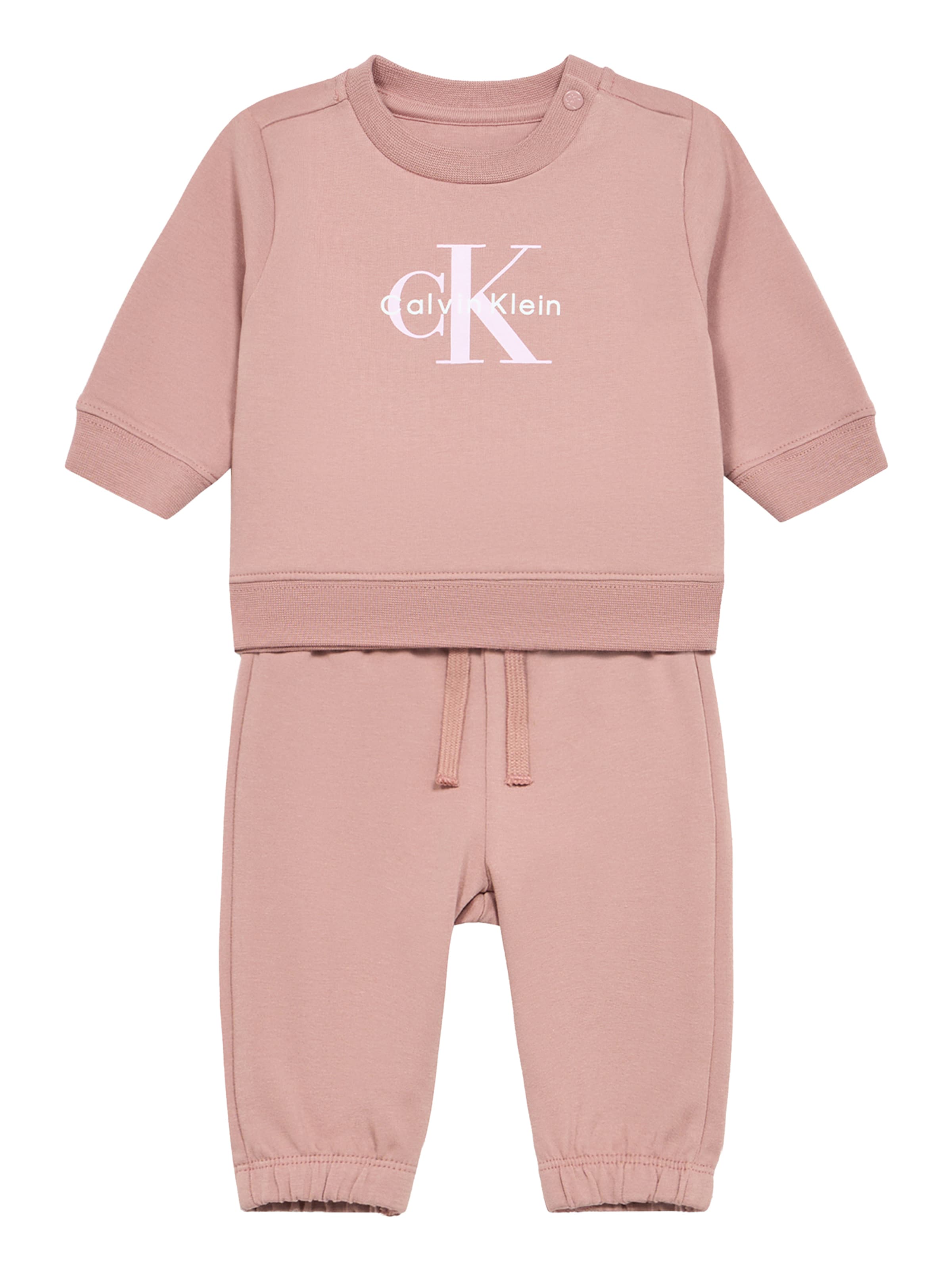 Calvin Klein Jeans - Fato de jogging em rosa: frente