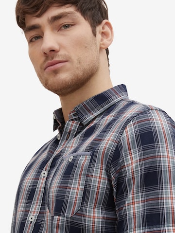 TOM TAILOR Regular fit Button Up Shirt in Blue