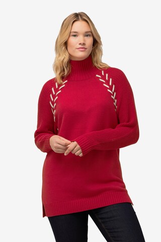 Pull-over Ulla Popken en rouge : devant