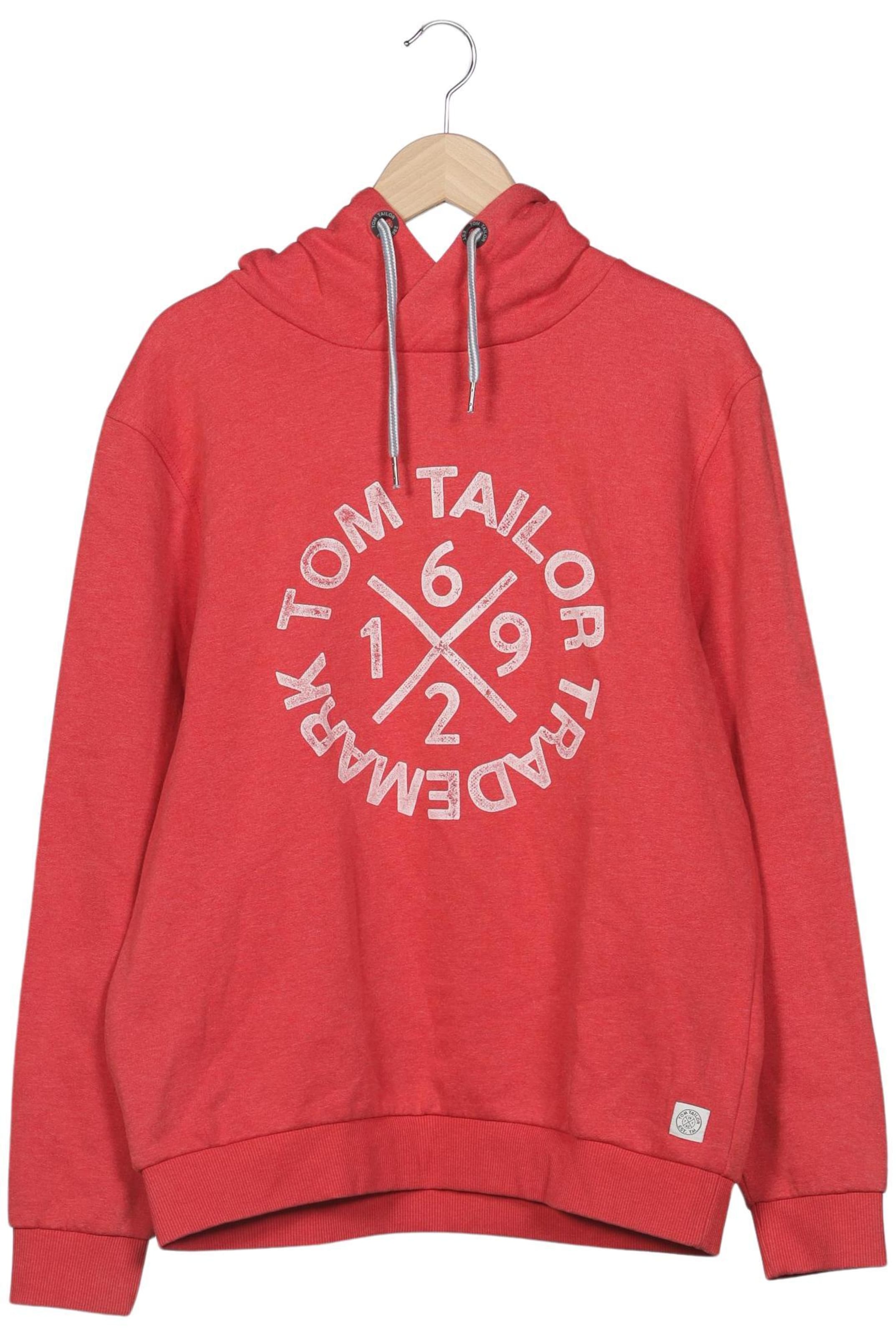 TOM TAILOR Kapuzenpullover L in Rot: Vorderseite