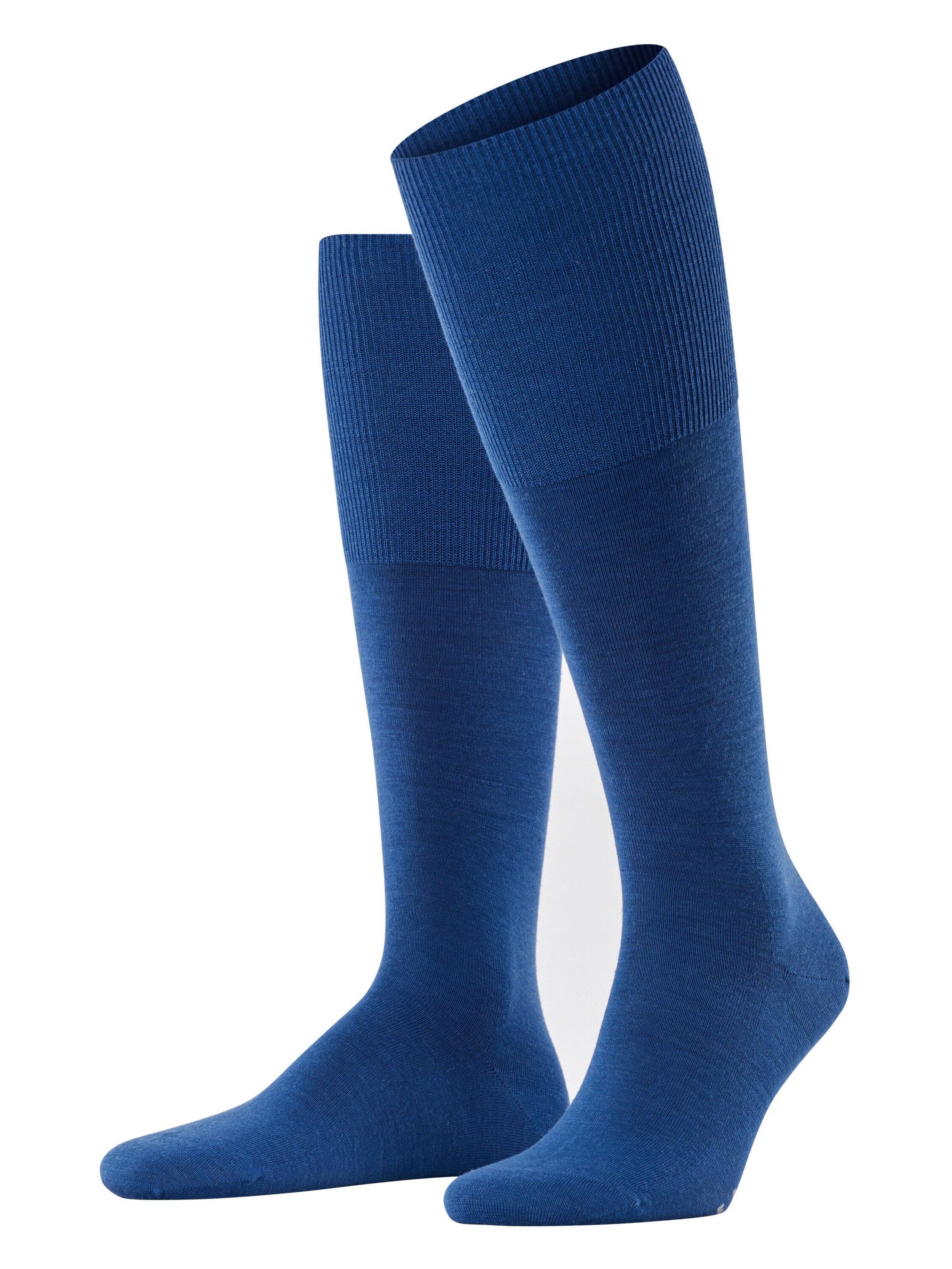 FALKE Knee High Socks 'Airport' in Blue: front