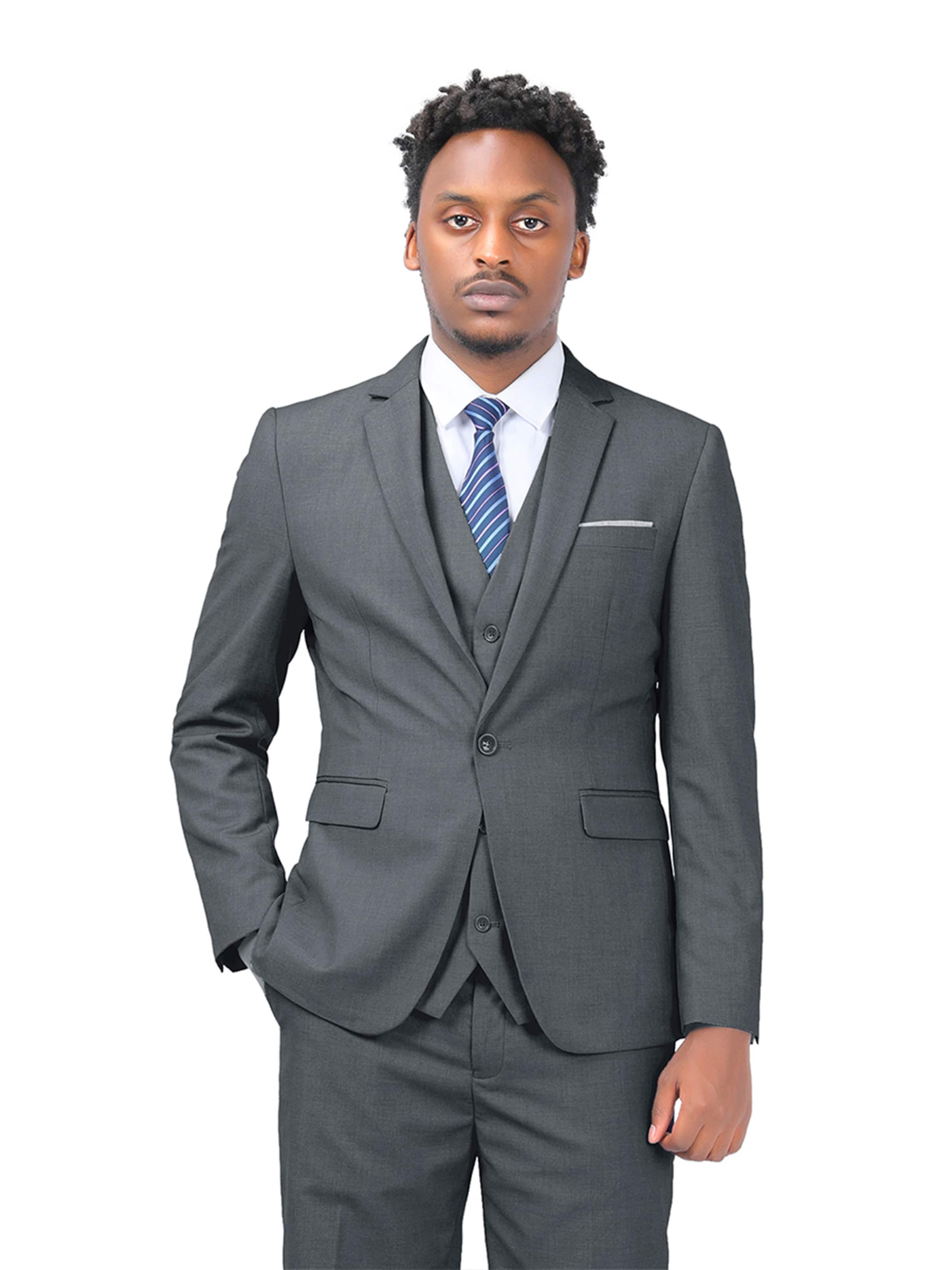 Youthup Slim fit Suit Jacket in Grey