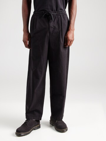 Wide Leg Pantalon à pince TOPMAN en noir : devant