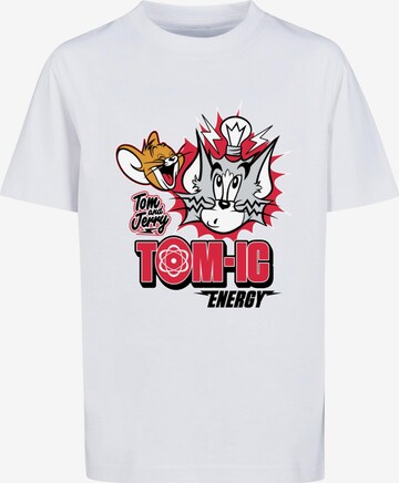 ABSOLUTE CULT Shirt 'Tom and Jerry - Tomic Energy' in Wit: voorkant