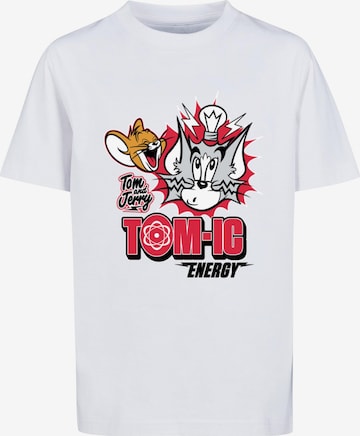 ABSOLUTE CULT Shirt 'Tom and Jerry - Tomic Energy' in Wit: voorkant