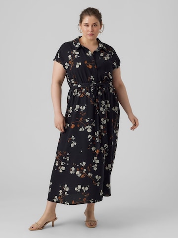 Vero Moda Curve Shirt dress in Black: front