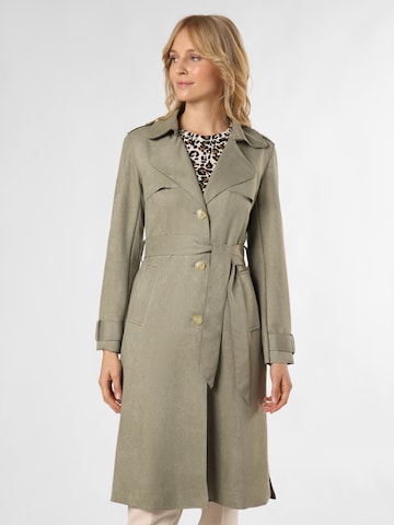 Marie Lund Between-Seasons Coat in Green: front