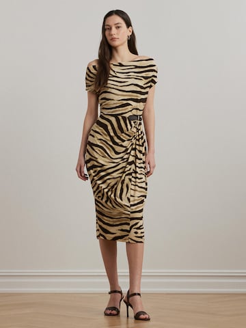 Robe Lauren Ralph Lauren en beige : devant