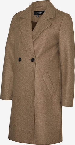 Vero Moda Maternity Between-seasons coat 'Fortune Addie' in Brown: front