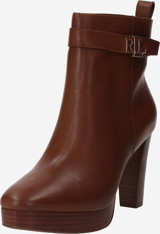 Lauren Ralph Lauren Ankle Boots 'MAISEY' in Braun: predná strana