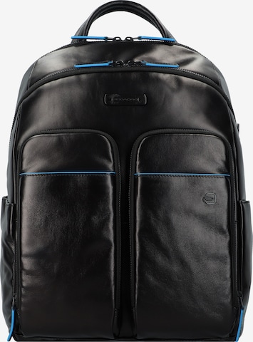 Piquadro Backpack 'Blue Square' in Black: front