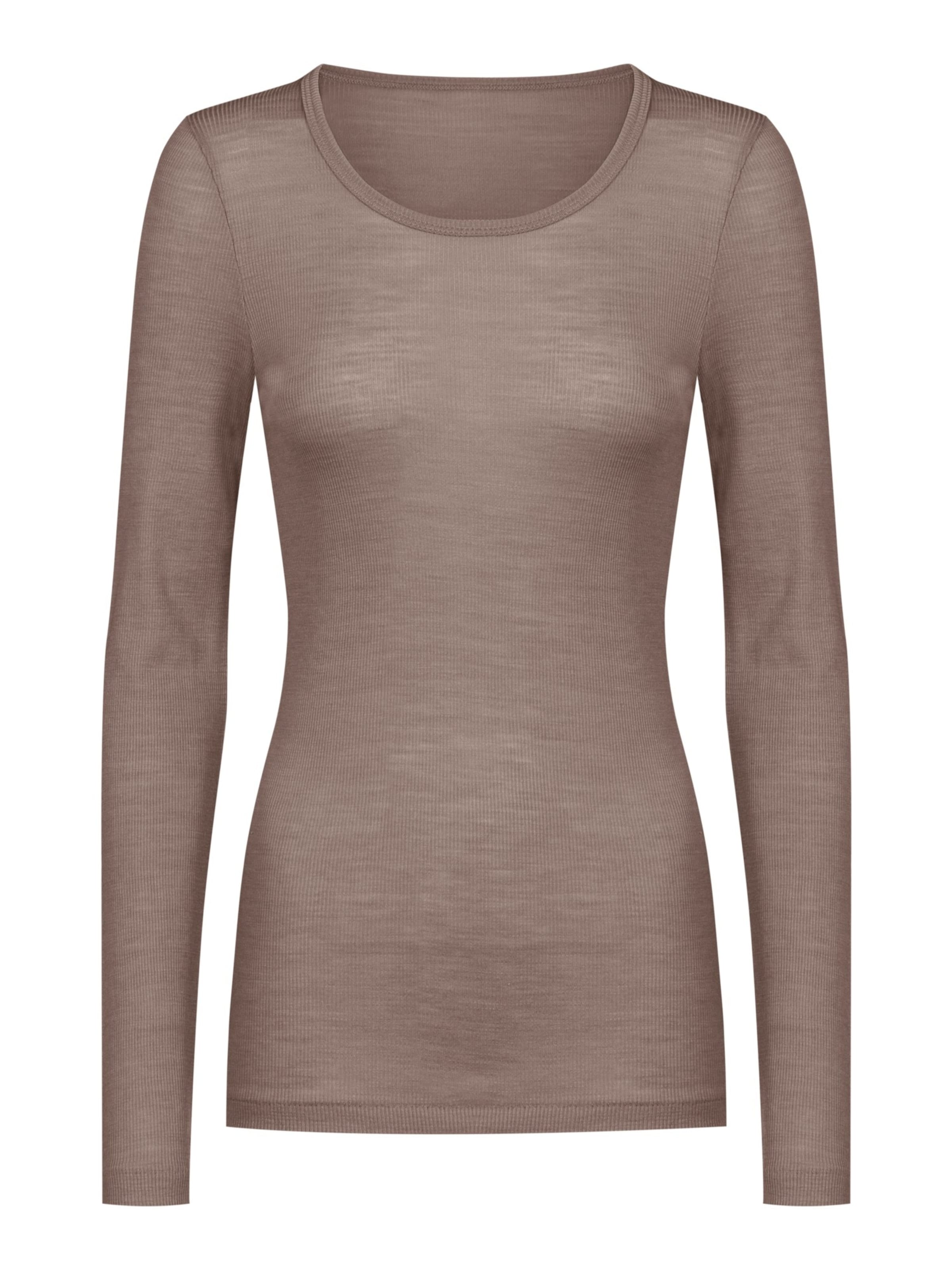 Mey Schlafshirt in Braun: Vorderseite