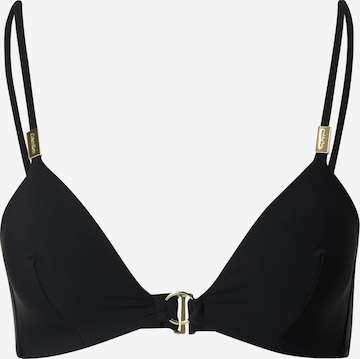 Calvin Klein Swimwear Triangle Bikini top in Black: front