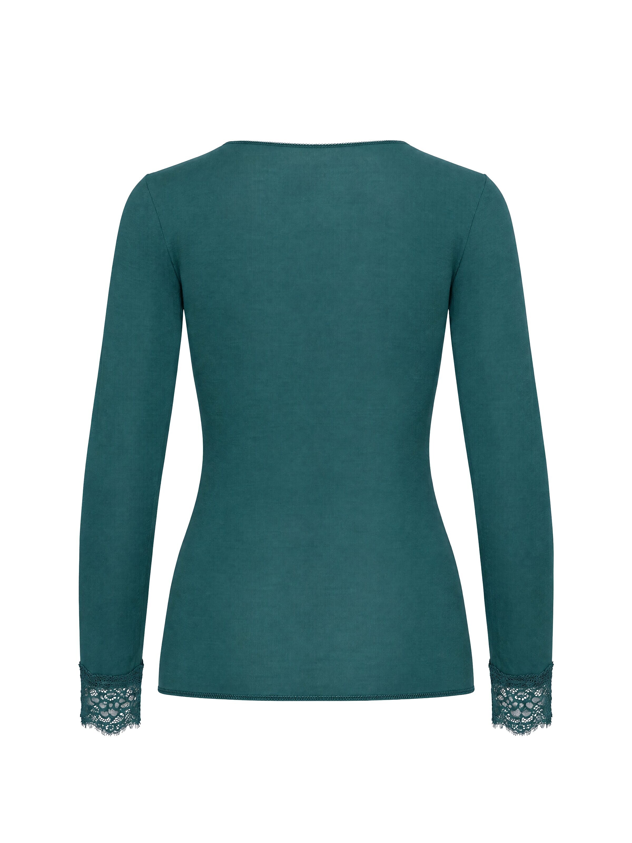 Ciocca - Camiseta térmica 'Maglia Intima con Pizzo in Cashmere Modal Scollo a V' en gris