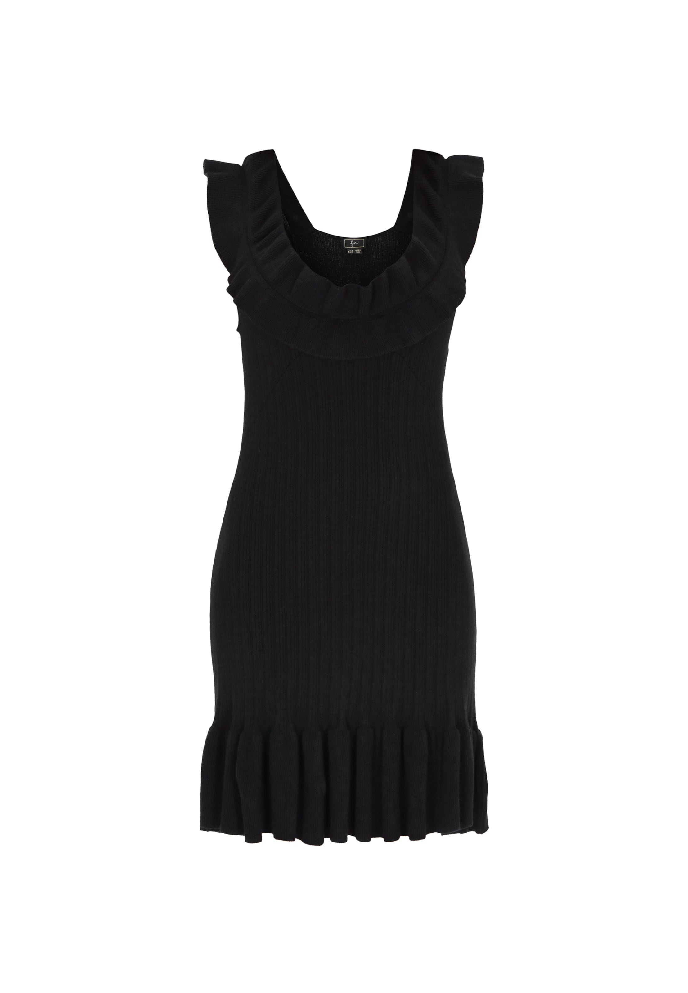 Robes en maille faina en noir : devant