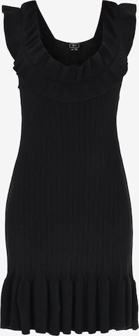 faina Gebreide jurk in Zwart: voorkant