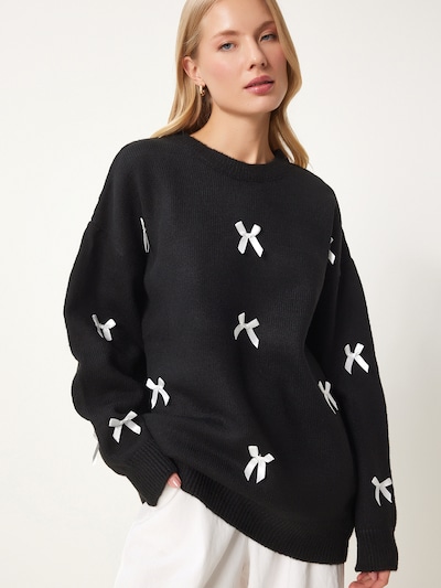 fekete Happiness İstanbul Pulóver, Termék nézet