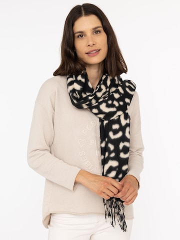 Écharpe Zwillingsherz en noir : devant