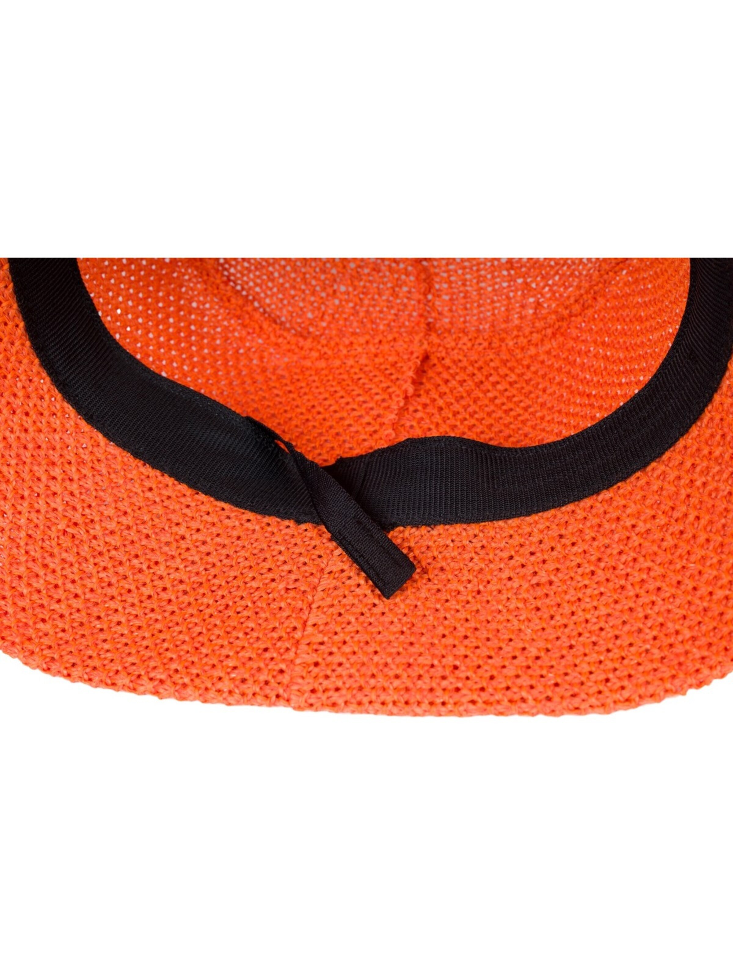styleBREAKER Hut 'Fischerhut aus Papierstroh - Knautschhut'‌ in Orange