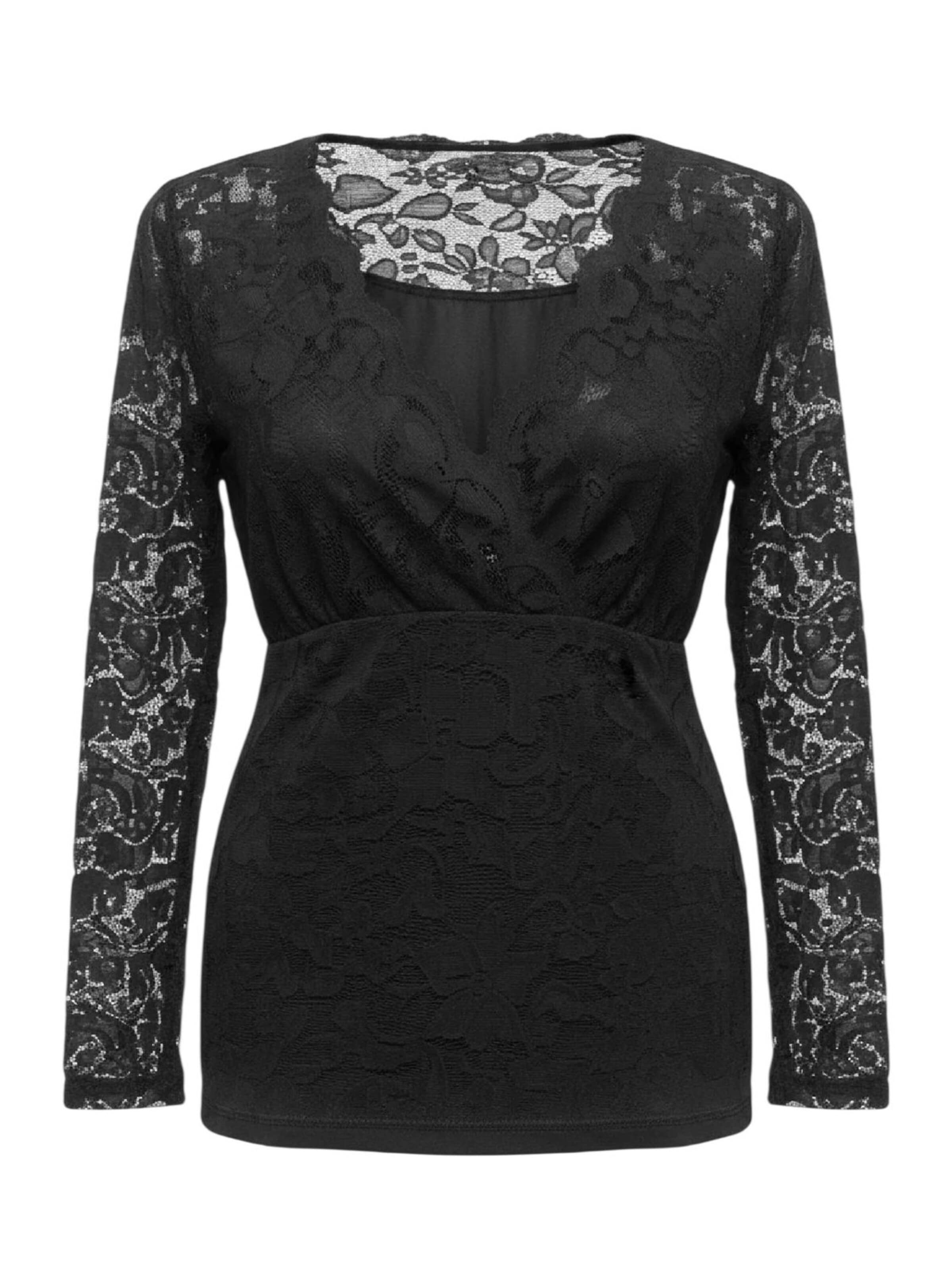 Alexa Dash Bluse in Schwarz: Vorderseite