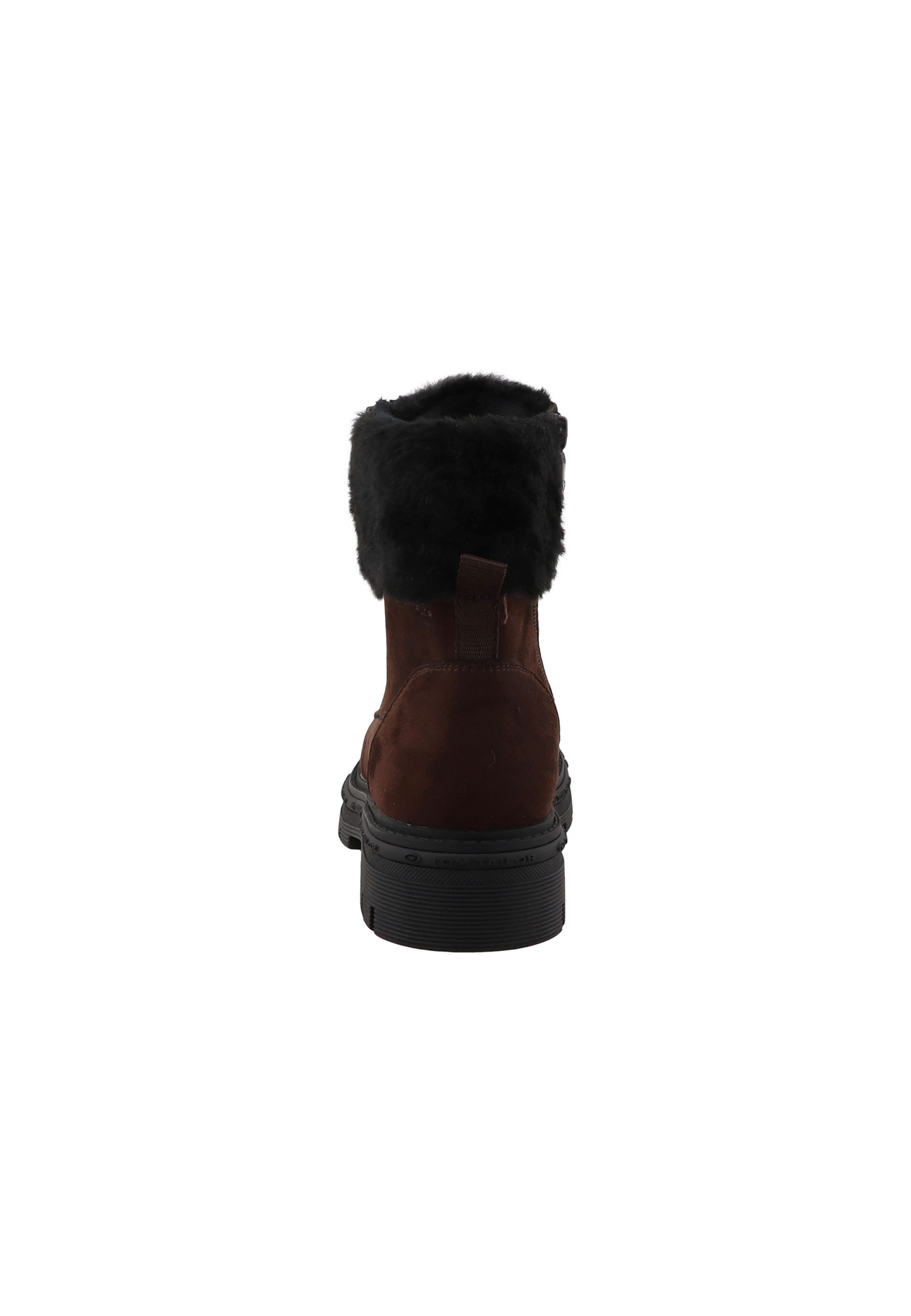 Bottines à lacets TOM TAILOR en marron