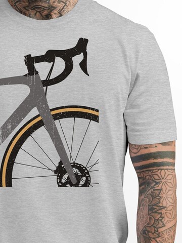 Neverless Shirt 'Rennrad' in Grey