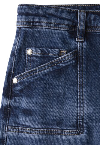 STREET ONE Regular Jeans im Cargo Look in Blau