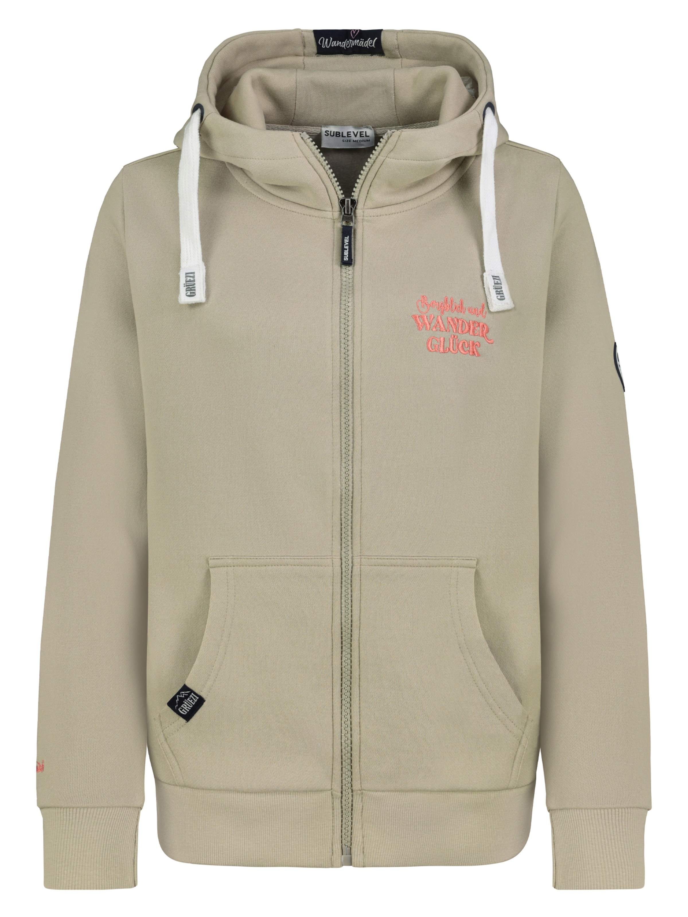 Sublevel Zip-Up Hoodie in Green: front