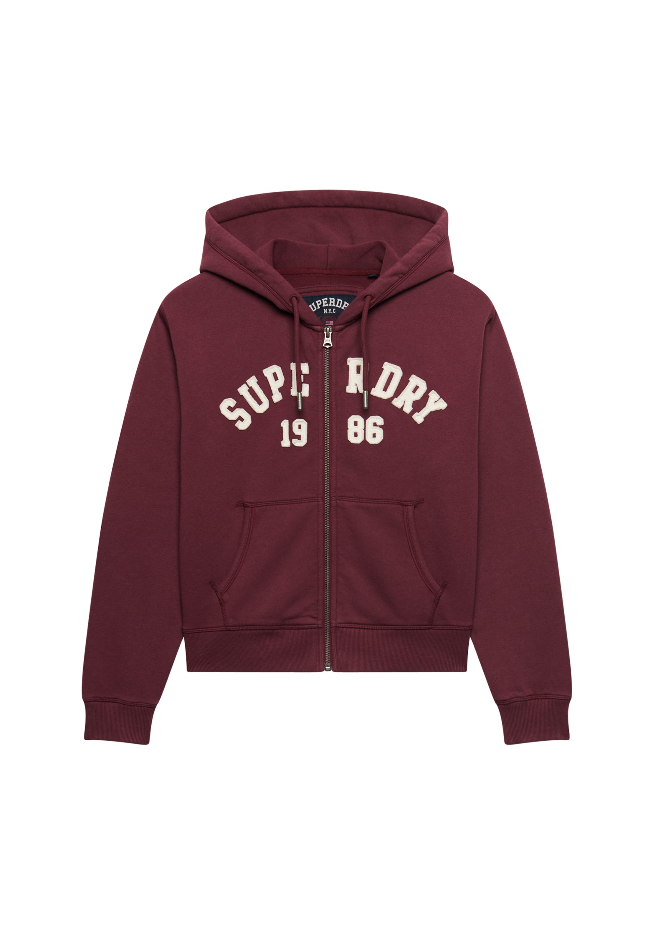 Veste de survêtement Superdry & Co en rouge : devant