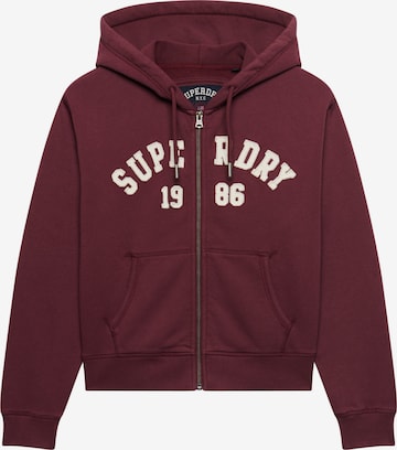 Veste de survêtement Superdry & Co en rouge : devant