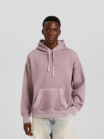 Bershka Sweatshirt in Purple: front