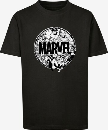 F4NT4STIC Shirt 'Marvel Comics' in Zwart: voorkant