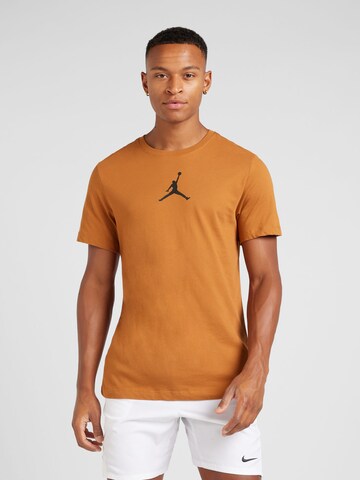 Jordan Футболка 'Jumpman' в Коричневый: спереди