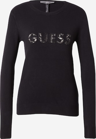 Pulover 'MACY' de la GUESS pe negru: față