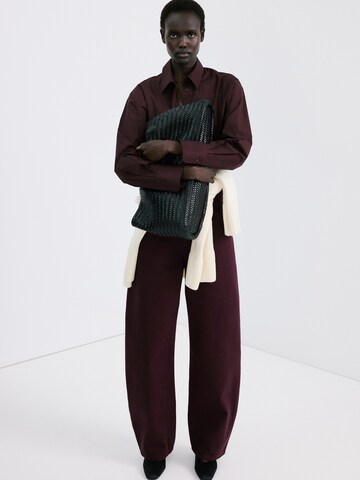 MANGO Baggy Jeans 'BLUES' in Red