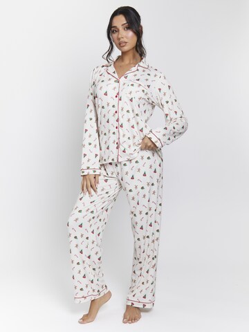 Loungeable Pajama 'Ginger Bread' in Beige: front