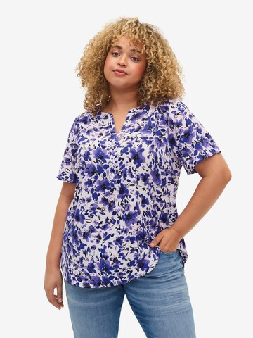 Zizzi Blouse 'Caanni' in Lila: voorkant