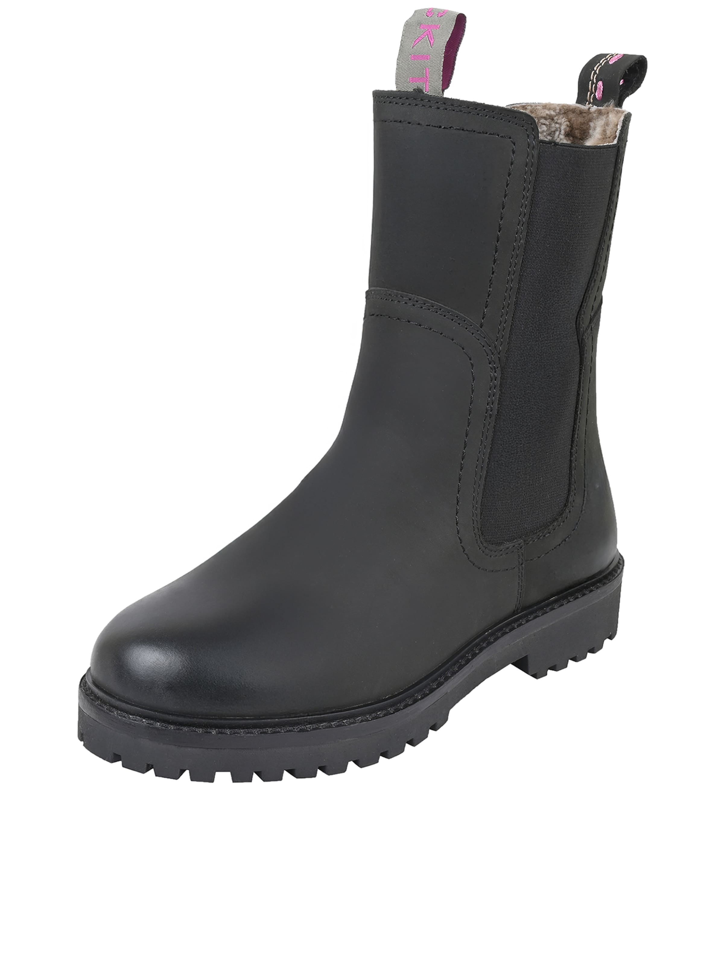 Crickit Chelsea boots ' SALTO ' in Zwart: voorkant